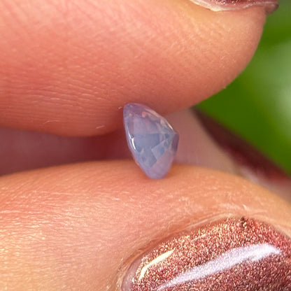 0.55 ct Natural White Milky Sapphire Vietnam. Oval Shape. No Treatment.