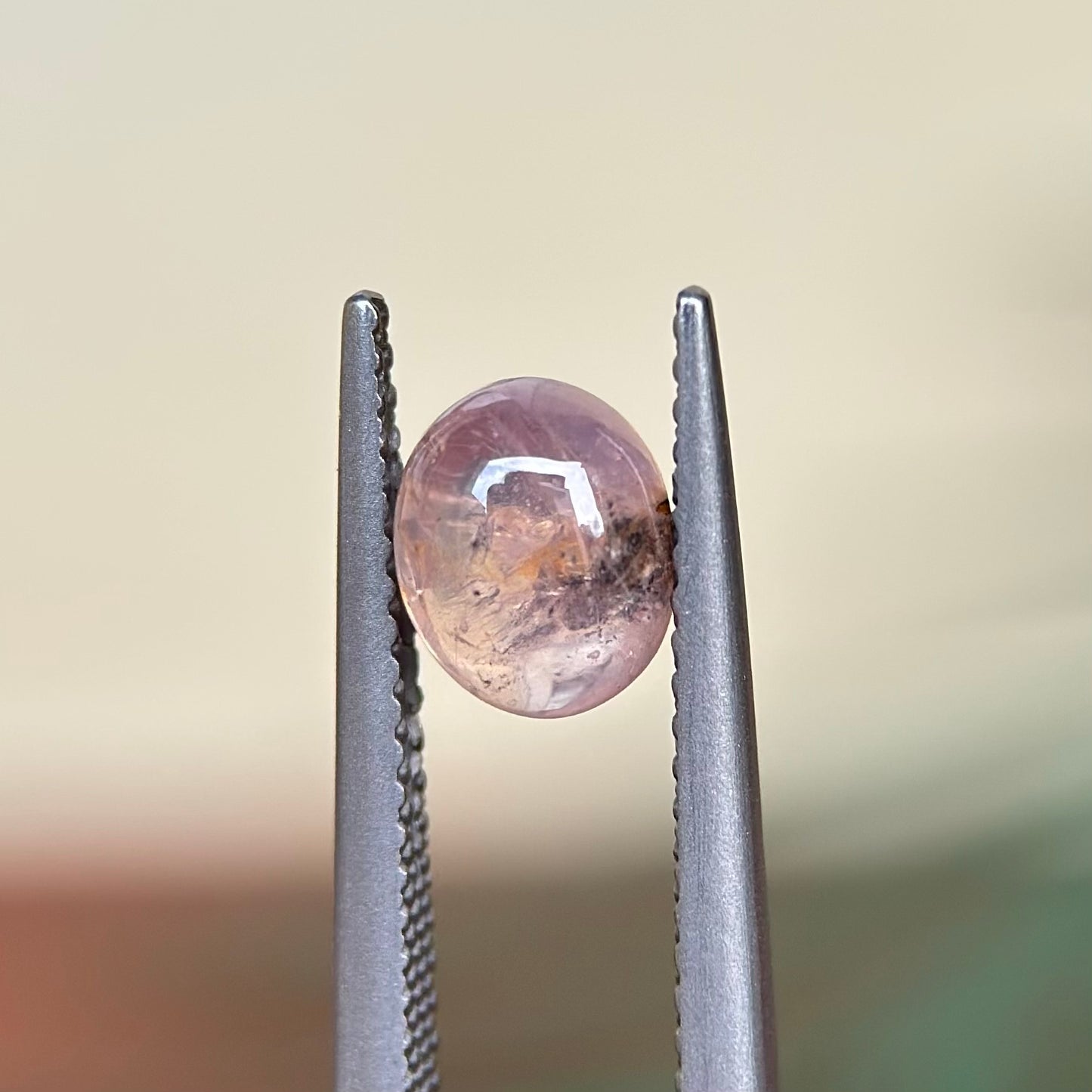 1.81 ct Natural Lite Brow Sapphire Viet Nam. Cacbochon Cut. No treatment.
