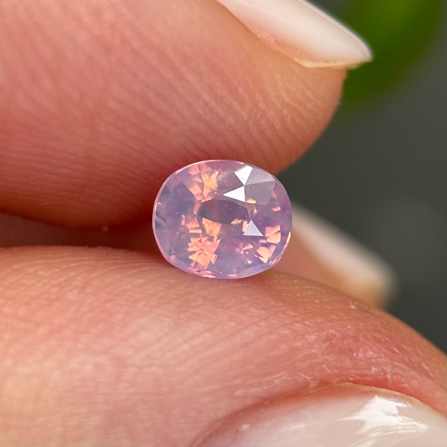 0.56 ct Natural Pink Milky Sapphire Vietnam. Cushion Shape. No Treatment.