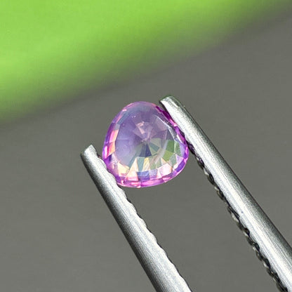 0,41ct Natural Pink Milky Sapphire Vietnam. Trilliant Shape. No Treatment Milky Sapphire Luc Yen.