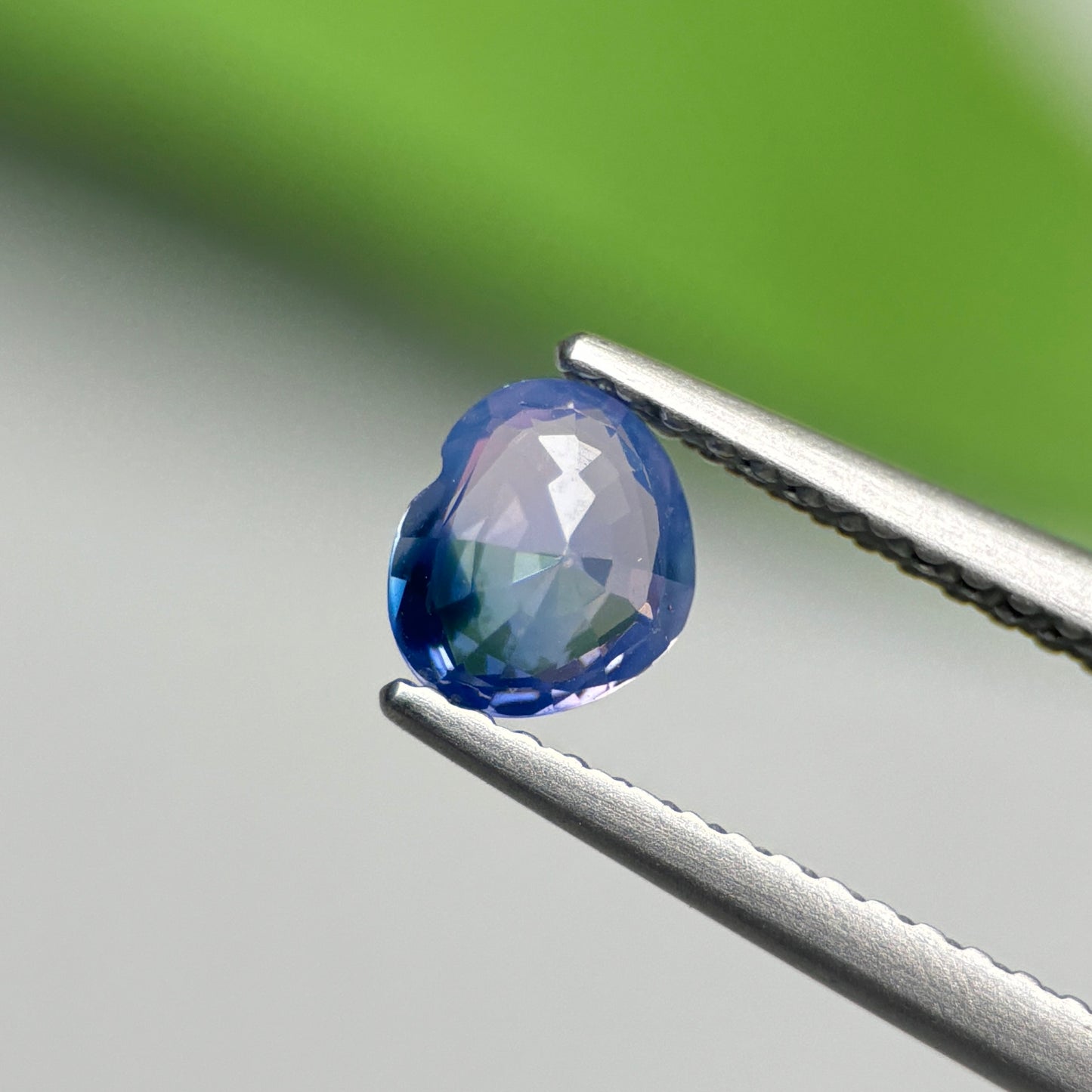 0.65ct Natural Whitish Blue Silky Sapphire Vietnam. Heart Shape. No Treatment