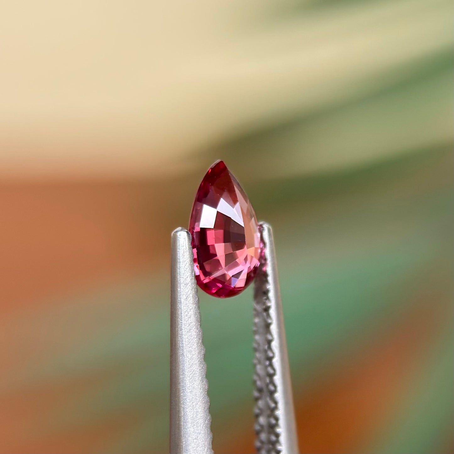 0.60 ct Natural Red Spinel Vietnam. Pear Shape. No Treatment.