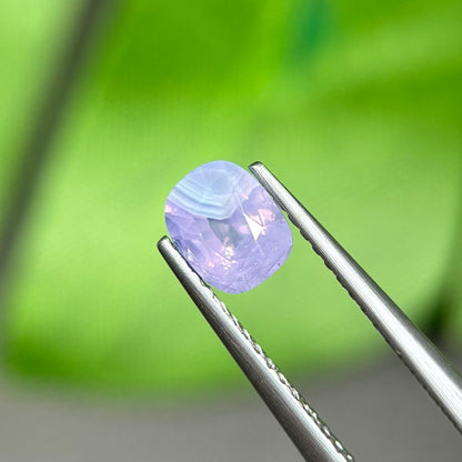 0,86ct Natural Purple Milky Sapphire Vietnam. Cushion Shape. No Treatment Milky Sapphire Luc Yen.