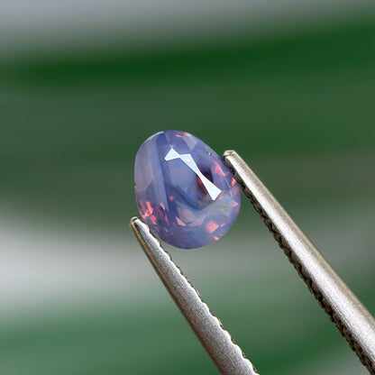 0.73 ct Natural Pinkish Prurple Milky Sapphire Vietnam. Cushion Shape. No Treatment.