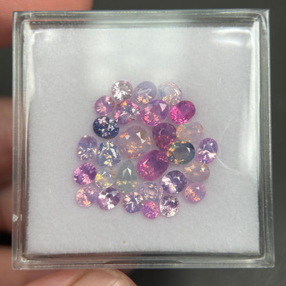 7,73ct/ 28Pcs Natural Milky Sapphire Vietnam. Mix Shape. No Treatment Milky Sapphire Luc Yen.