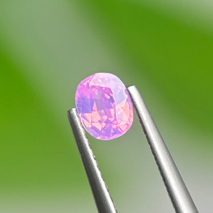 0.54 ct Natural Pink Milky Sapphire Vietnam. Cushion Shape. Unheat.