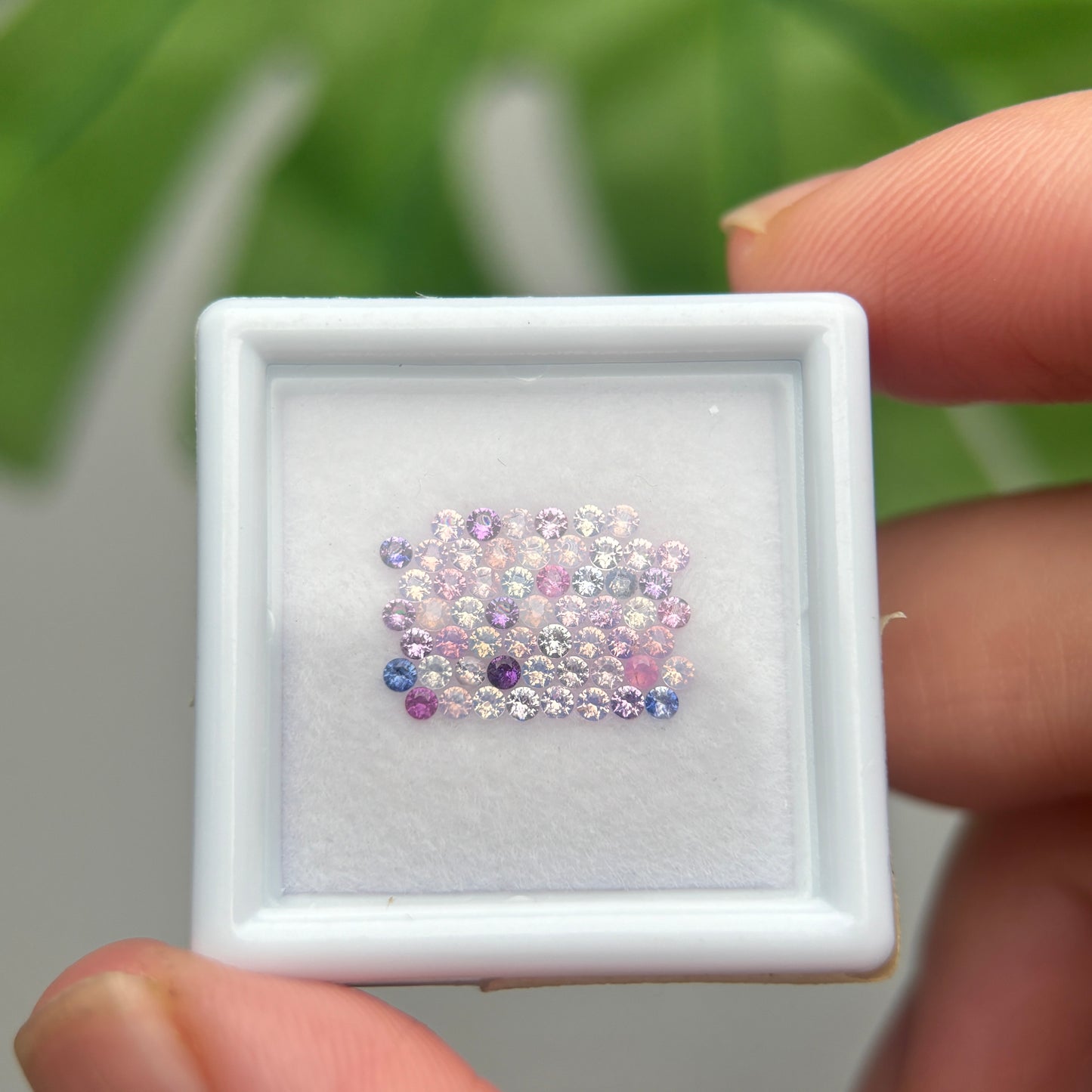 1,0ct/57Pcs Natural Sapphire Vietnam, Round Shape, C1 Quality, No Treatment Sapphire Luc Yen.