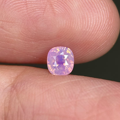 0.55 ct Natural Pink Milky Sapphire Vietnam. Cushion Shape. No Treatment.
