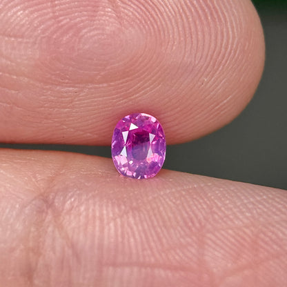 0.28 ct Natural Pink Milky Sapphire Vietnam. Cushion Shape. No Treatment.