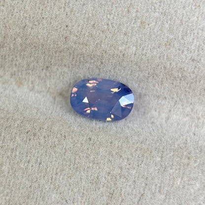 0.72ct Natural Purple - Blue Milky Sapphire Vietnam. Cushion Shape. No Treatment.