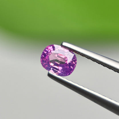0.53 ct Natural Purplish Pink Sapphire Vietnam. Cushion Shape.