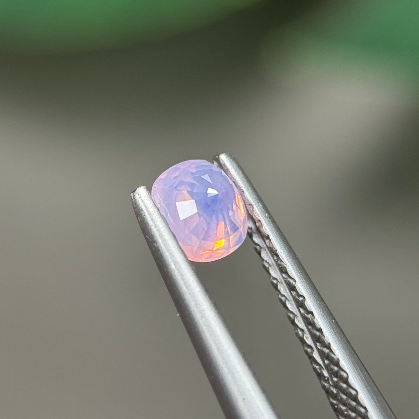 0.55 ct Natural Pink Milky Sapphire Vietnam. Cushion Shape. No Treatment.