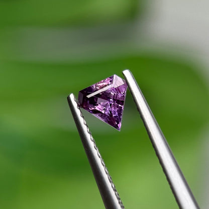 0.49 ct Natural Purple Milky Sapphire Vietnam. Freeform. No Treatment.
