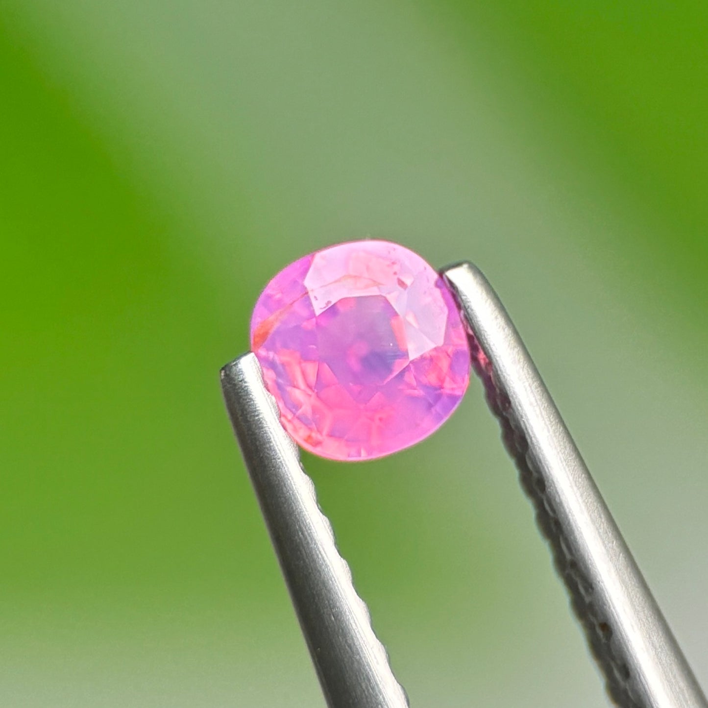 0.39 ct Natural Pink Milky Sapphire Vietnam. Cushion Shape. Unheat.