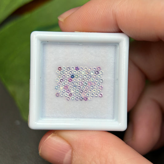 1,0ct/90Pcs Natural Sapphire Vietnam, Round Shape, AB Quality, No Treatment Sapphire Luc Yen.
