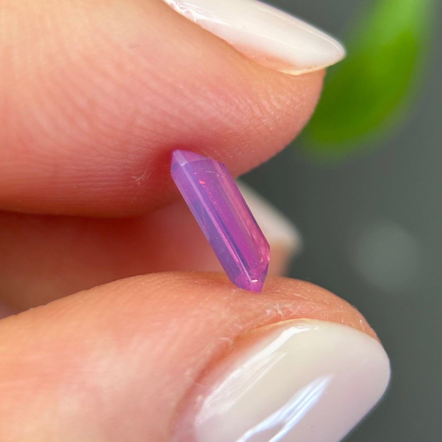 0.64 ct Natural Pink Milky Sapphire Vietnam. Emeral Shape. No Treatment.