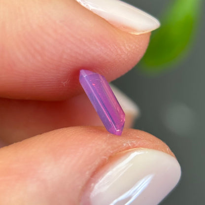 0.64 ct Natural Pink Milky Sapphire Vietnam. Emeral Shape. No Treatment.