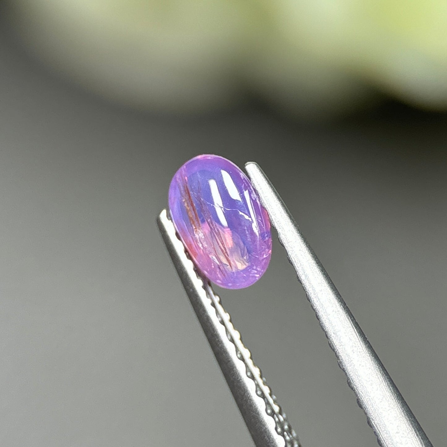 0.64ct Natural Pinkish Purple Cacbochon Sapphire Viet Nam. No treatment.