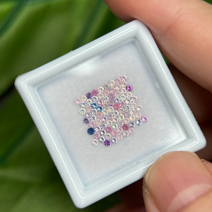 1,0ct/82Pcs Natural Sapphire Vietnam, Round Shape, C1 Quality, No Treatment Sapphire Luc Yen.
