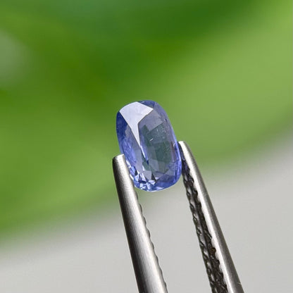 0.67 ct Natural Blue Milky Sapphire Vietnam. Cushion Shape. No Treatment.