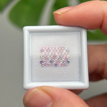 1,0ct/59Pcs Natural Sapphire Vietnam, Round Shape, C1 Quality, No Treatment Sapphire Luc Yen.