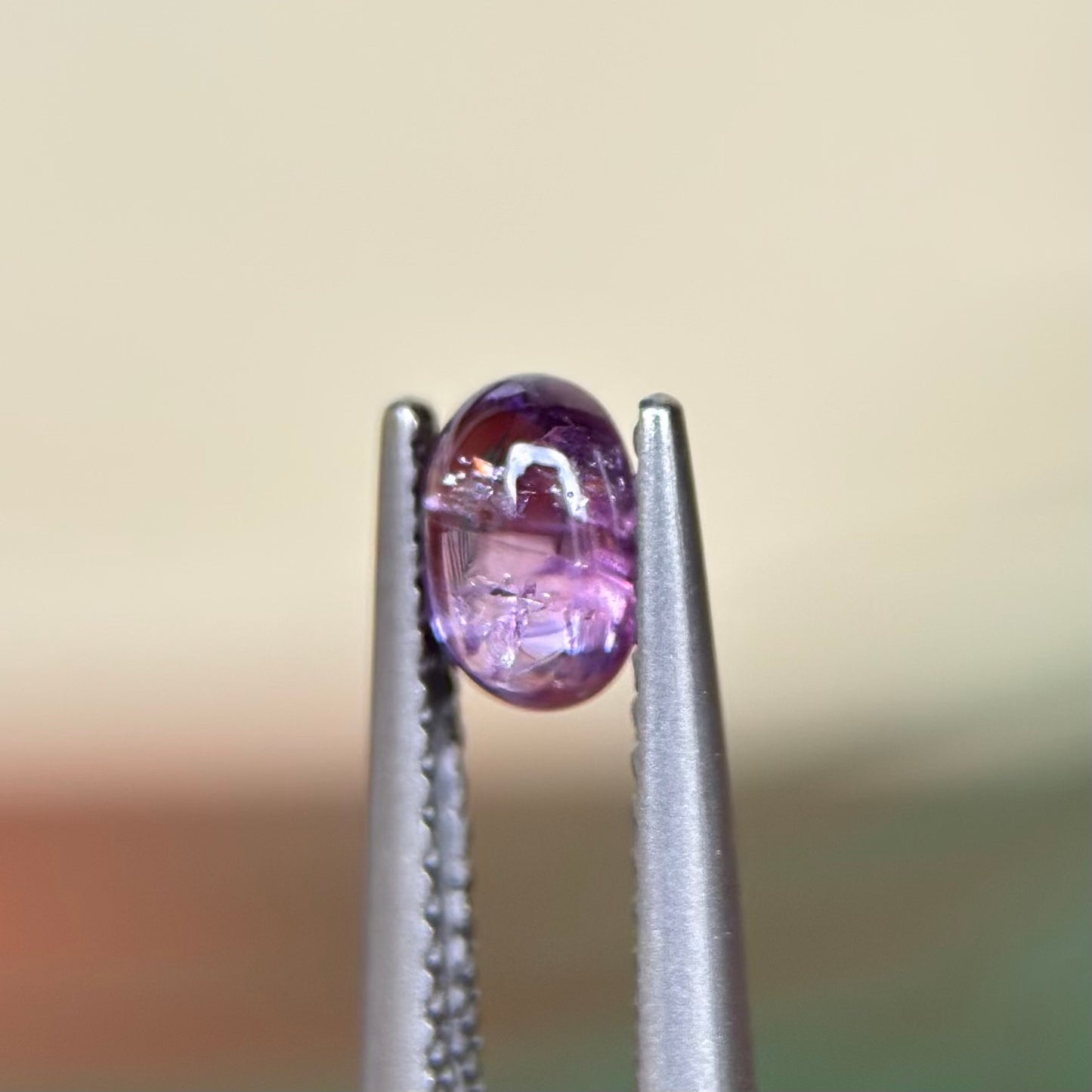 0.88 ct Natural Purple Sapphire Viet Nam. Cacbochon Cut. No treatment.