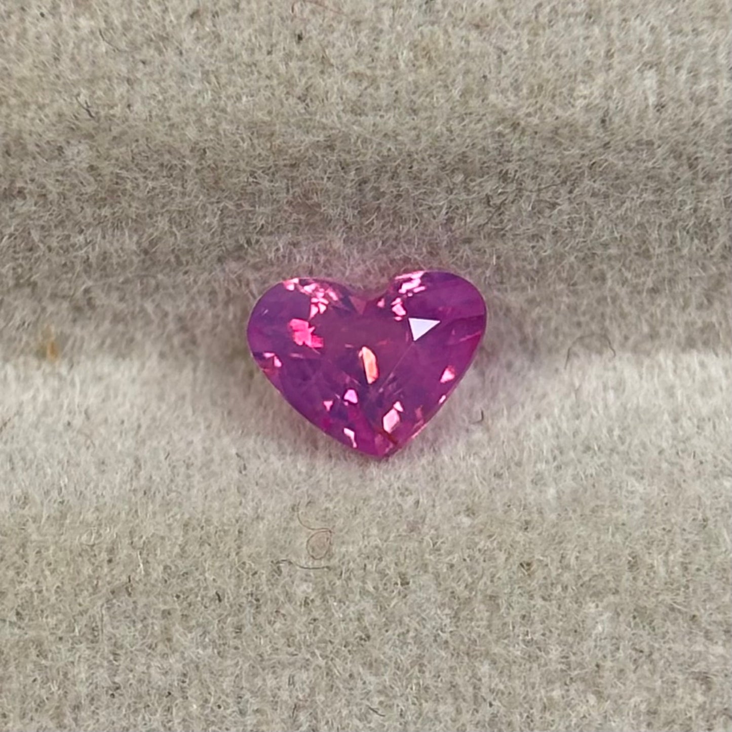 0.36ct Natural Pink Milky Sapphire Vietnam. Heart Shape. No Treatment.