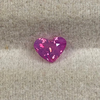 0.36ct Natural Pink Milky Sapphire Vietnam. Heart Shape. No Treatment.