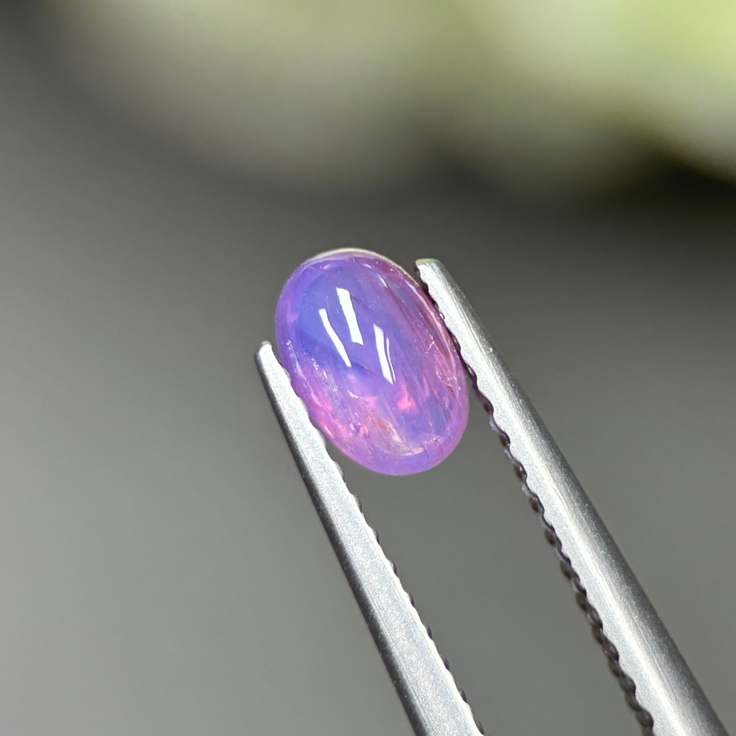 0.64ct Natural Pinkish Purple Cacbochon Sapphire Viet Nam. No treatment.
