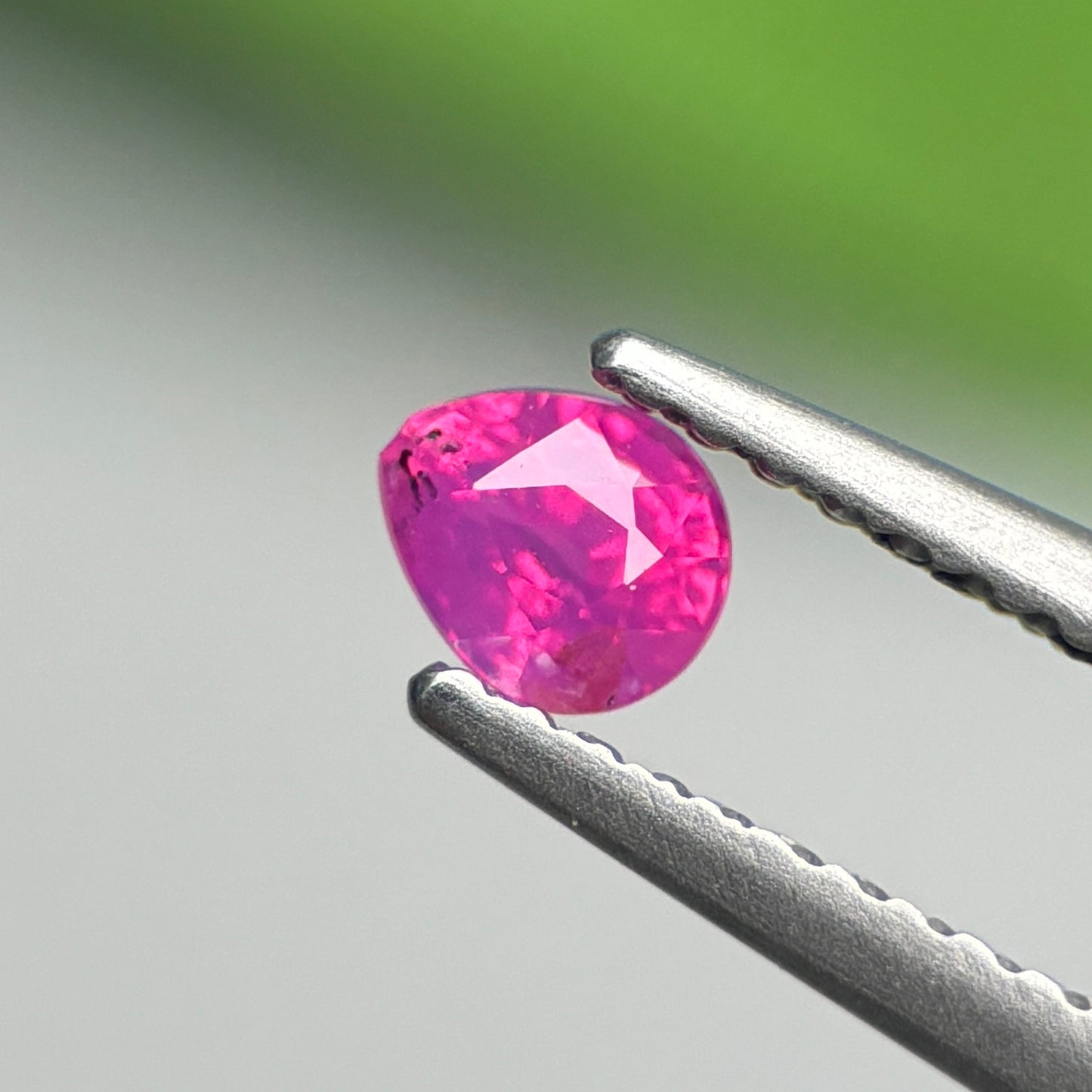 0.33 ct Natural Pink Milky Sapphire Vietnam. Pear Shape.