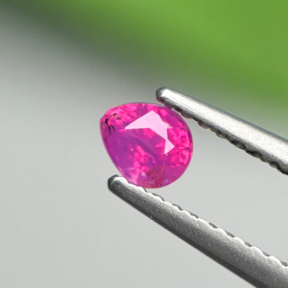 0.33 ct Natural Pink Milky Sapphire Vietnam. Pear Shape.