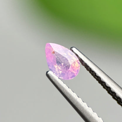 0.36 ct Natural Lite Pink Milky Sapphire Vietnam. Pear Shape.