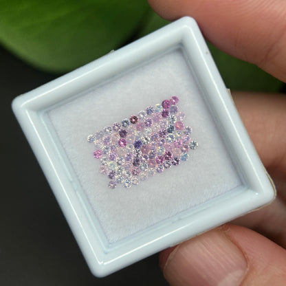 1,0ct/ 82Pcs Natural Sapphire Vietnam, Round Shape, C1 Quality, No Treatment Sapphire Luc Yen.