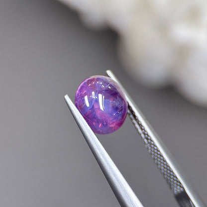 3,12ct Natural Purple Cacbochon Sapphire Viet Nam. No Treatment Sapphire Luc Yen.