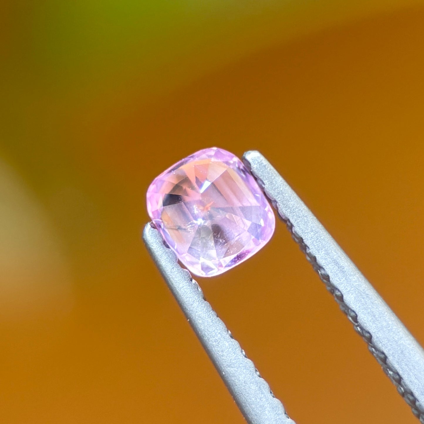 0.42 ct Natural Pink Milky Sapphire Vietnam. Cushion Shape. Unheat.