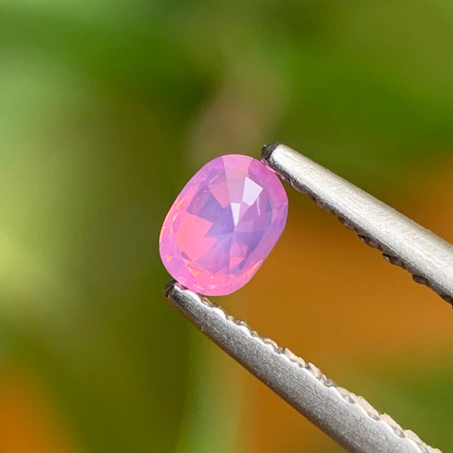 0.22 ct Natural Pink Milky Sapphire Vietnam. Cushion Shape. Unheat.