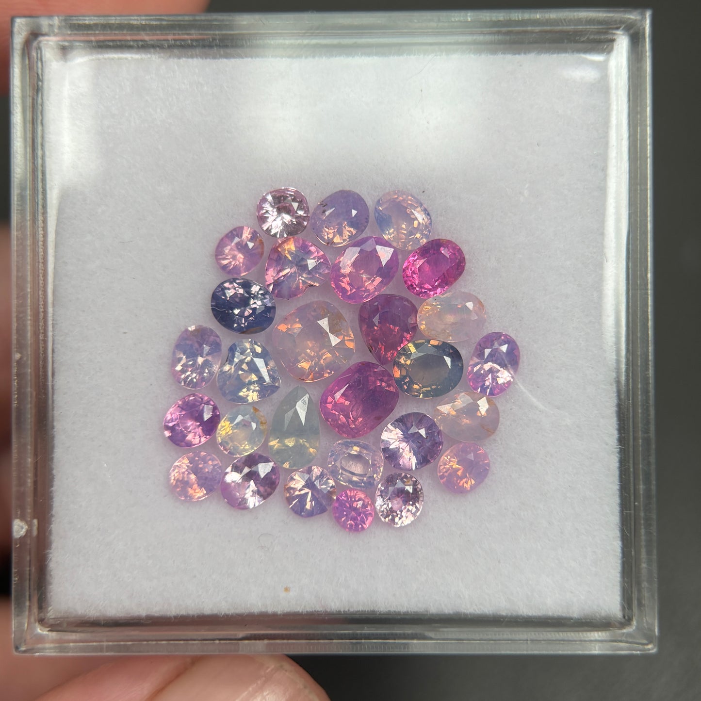 7,73ct/ 28Pcs Natural Milky Sapphire Vietnam. Mix Shape. No Treatment Milky Sapphire Luc Yen.