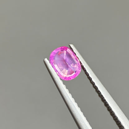 0.66ct Natural Pink Milky Sapphire Vietnam. Cushion Shape. No Treatment Milky Sapphire Luc Yen.