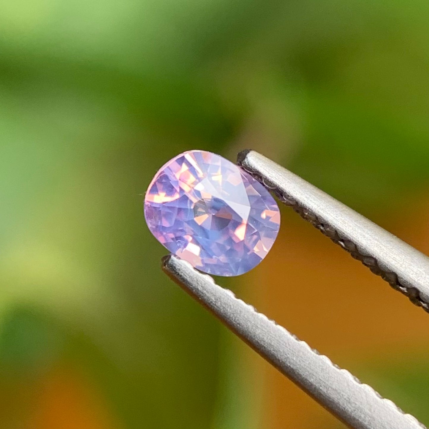 0.39 ct Natural Purplish White Milky Sapphire Vietnam. Cushion Shape. Unheat.