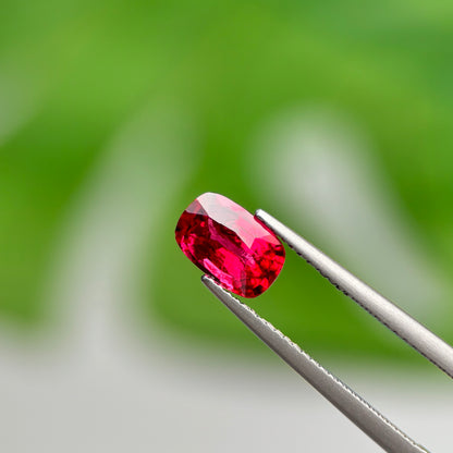 1.54 ct Natural Red Spinel Vietnam. Cushion Shape. No Treatment.