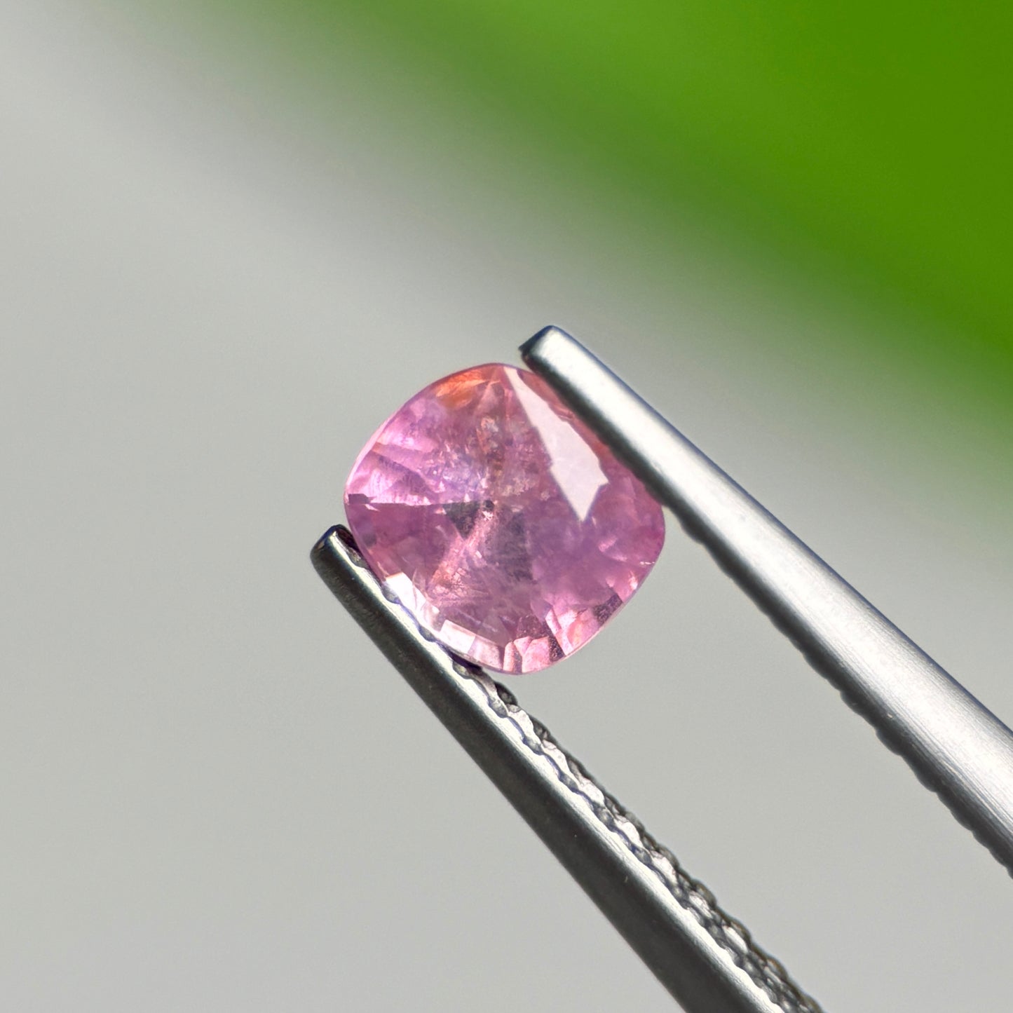 0.61 ct Natural Pink Milky Sapphire Vietnam. Cushion Shape.