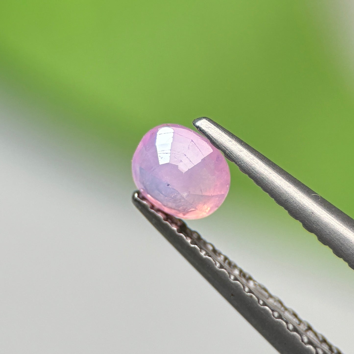 0.45 ct Natural Pink Milky Sapphire Vietnam. Cushion Shape. No Treatment.