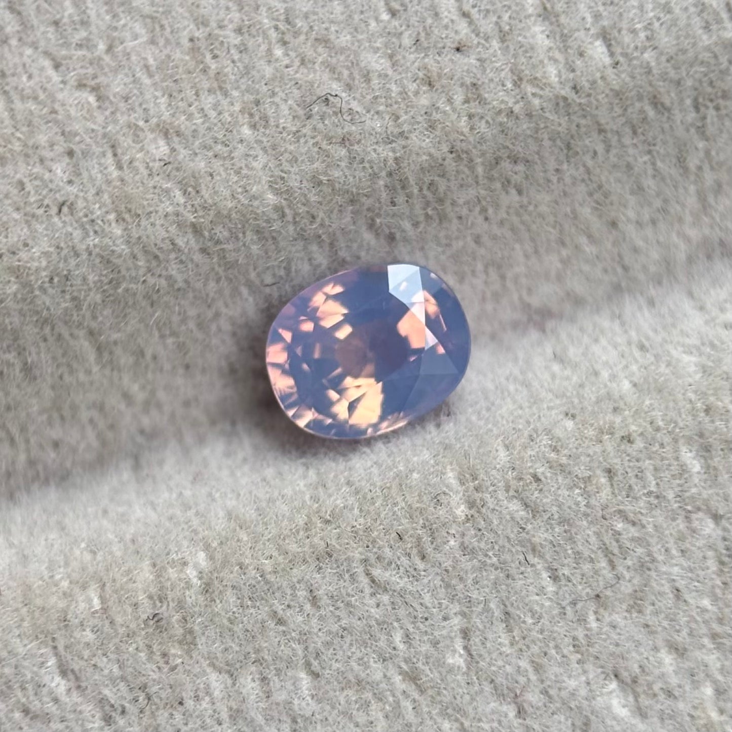 0.55 ct Natural White Milky Sapphire Vietnam. Cushion Shape. No Treatment.