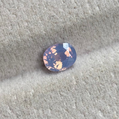 0.55 ct Natural White Milky Sapphire Vietnam. Cushion Shape. No Treatment.