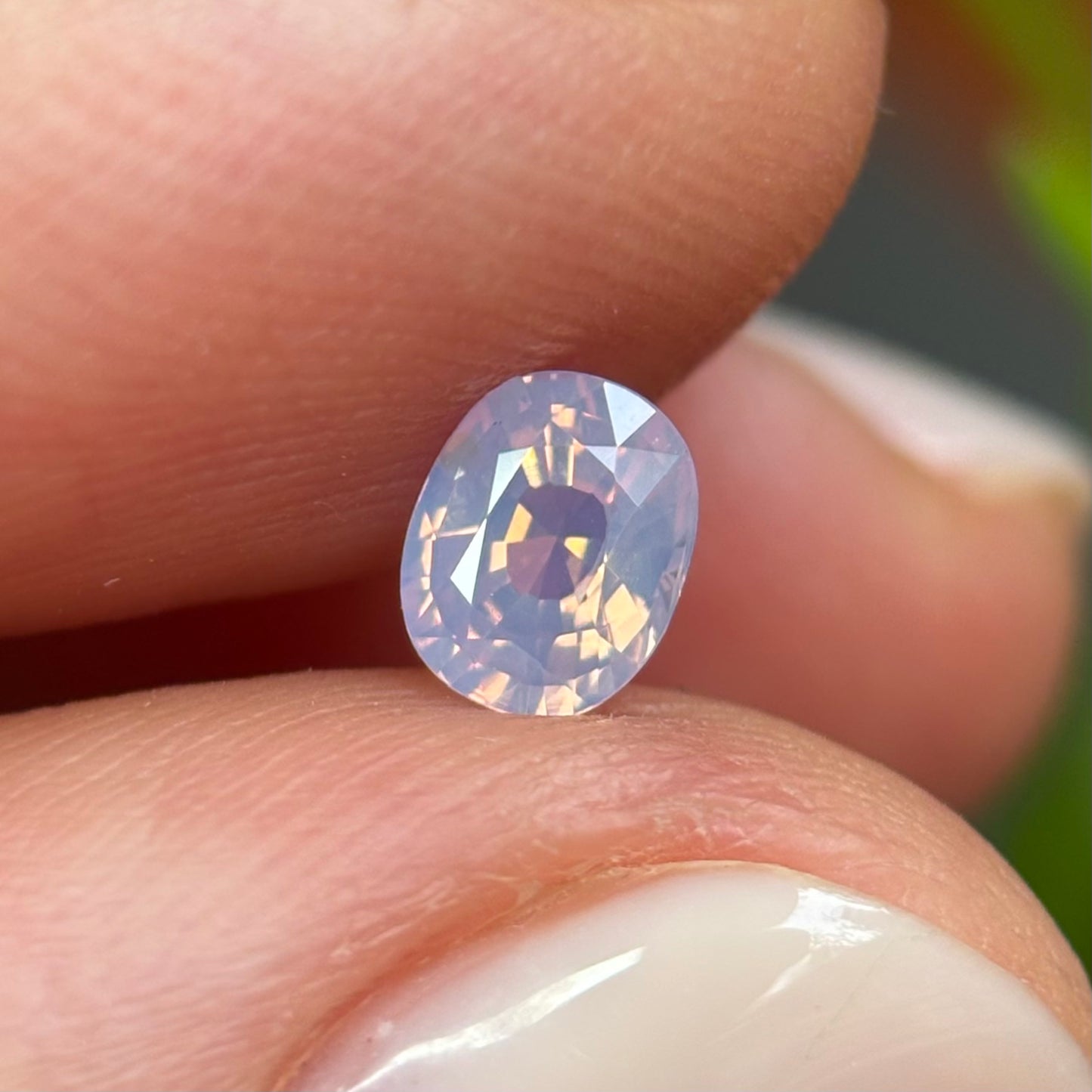 0.55 ct Natural White Milky Sapphire Vietnam. Cushion Shape. No Treatment.