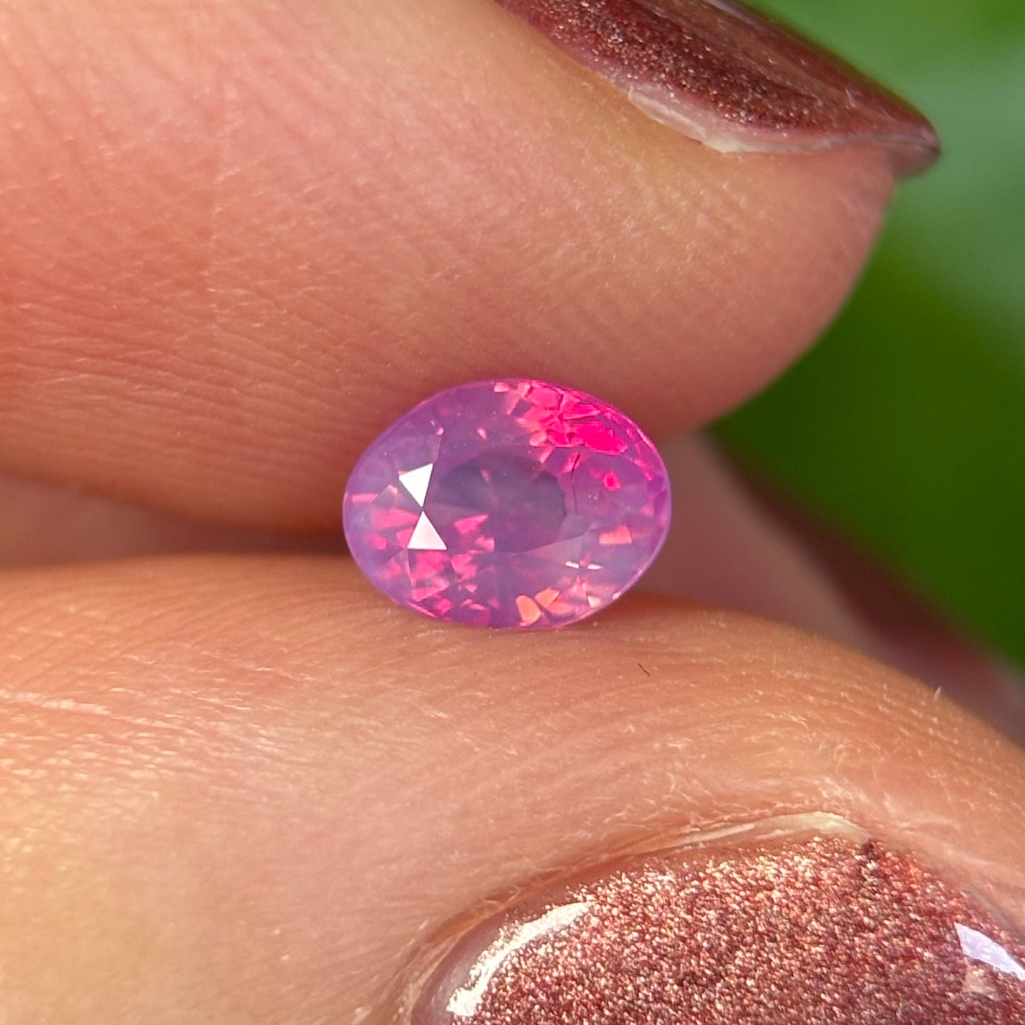 0.70 ct Natural Pink Milky Sapphire Vietnam. Cushion Shape. No Treatment.