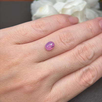 1.32ct Natural Pink Milky Cacbochon Sapphire Viet Nam. No Treatment Sapphire Luc Yen.