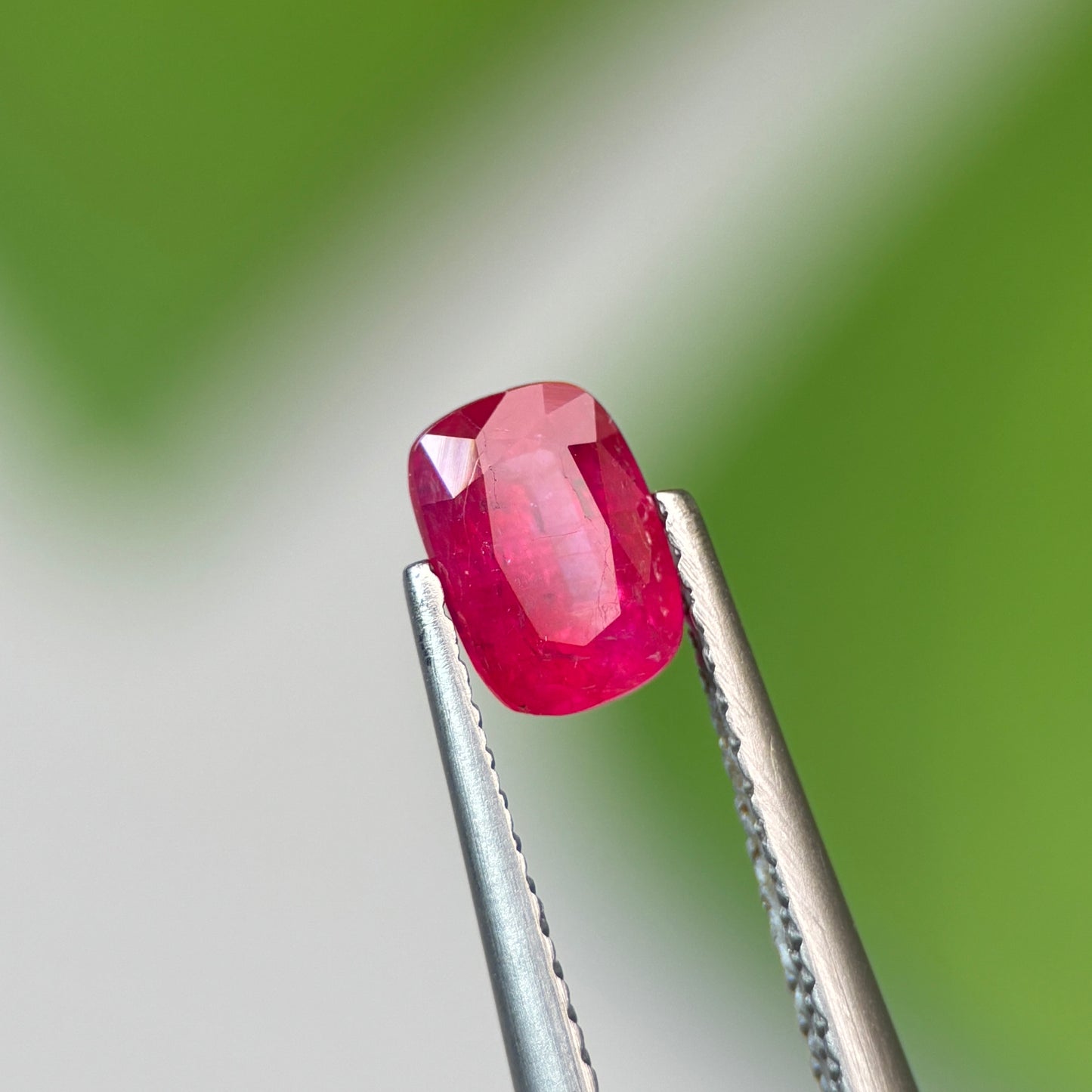 0.79 ct Natural Ruby Viet Nam. Cushion Shape. No treatment.