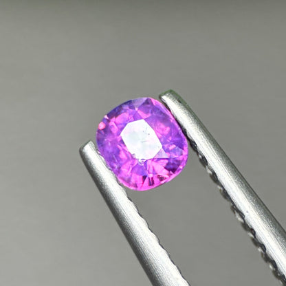0,44ct Natural Purple Milky Sapphire Vietnam. Cushion Shape. No Treatment Milky Sapphire Luc Yen.