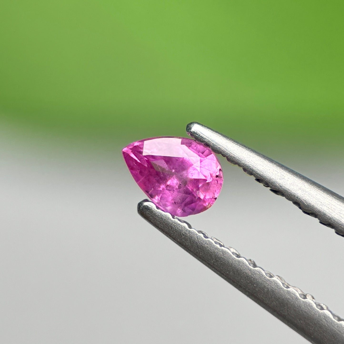 0.27 ct Natural Pink Milky Sapphire Vietnam. Pear Shape.